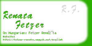renata fetzer business card